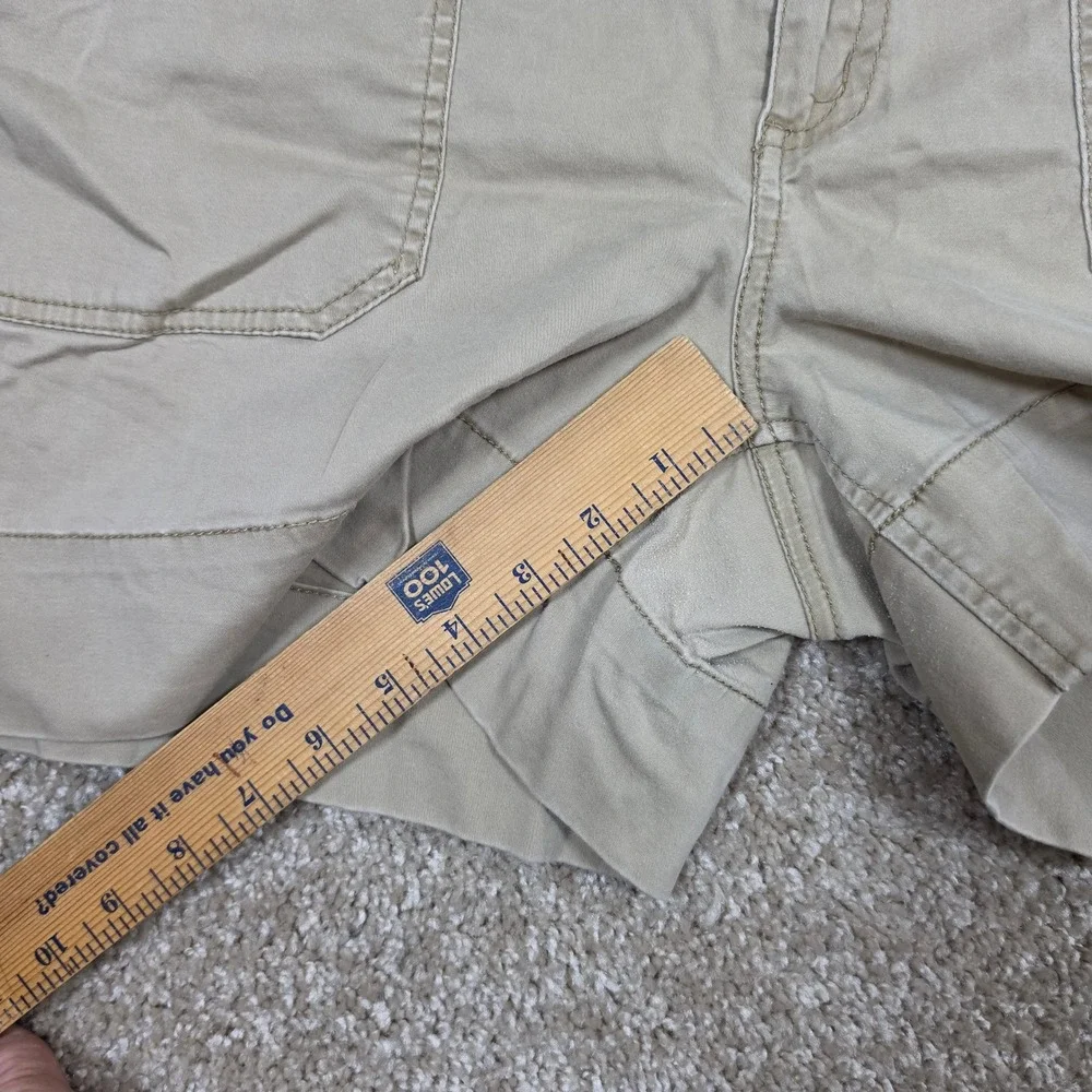 One 5 One Khaki Utility Shorts Double Button Flap Pocket Women's Size 14